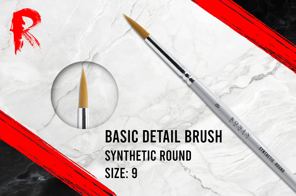 Ronin Games Brushes - Synthetic Round Brush - Size 9