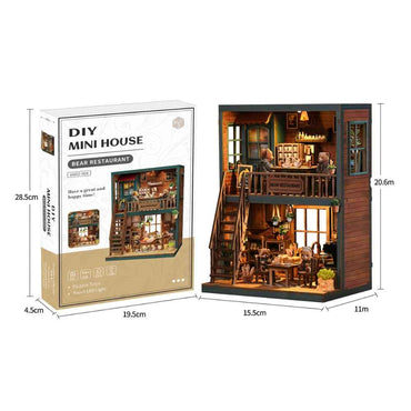 Bear Restaurant DIY Mini House 3D Puzzle [AW02-004]