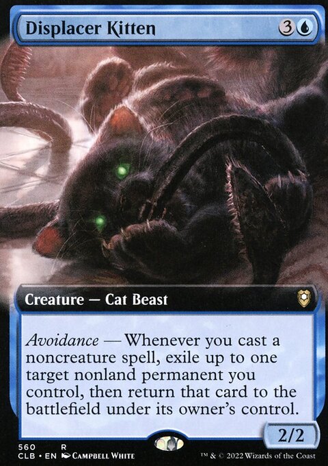 Displacer Kitten (Extended Art) [Commander Legends: Battle for Baldur's Gate]