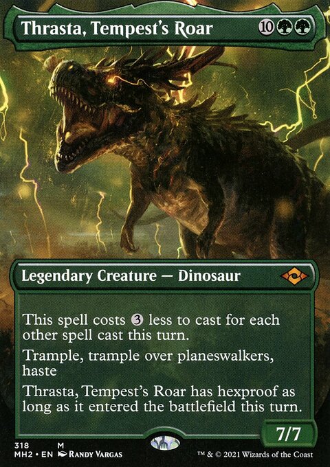 Thrasta, Tempest's Roar (Borderless Alternate Art) [Modern Horizons 2]