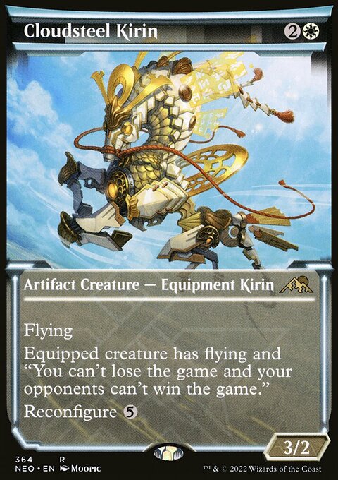 Cloudsteel Kirin (Showcase Soft Glow) [Kamigawa: Neon Dynasty]