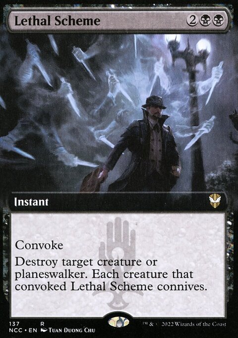 Lethal Scheme (Extended Art) [Streets of New Capenna Commander]