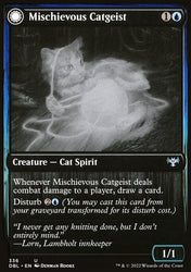 Mischievous Catgeist // Catlike Curiosity [Innistrad: Double Feature]