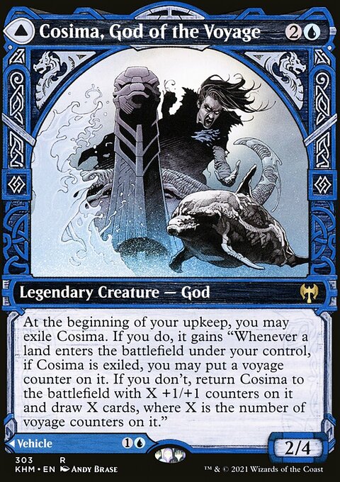 Cosima, God of the Voyage // The Omenkeel (Showcase) [Kaldheim]