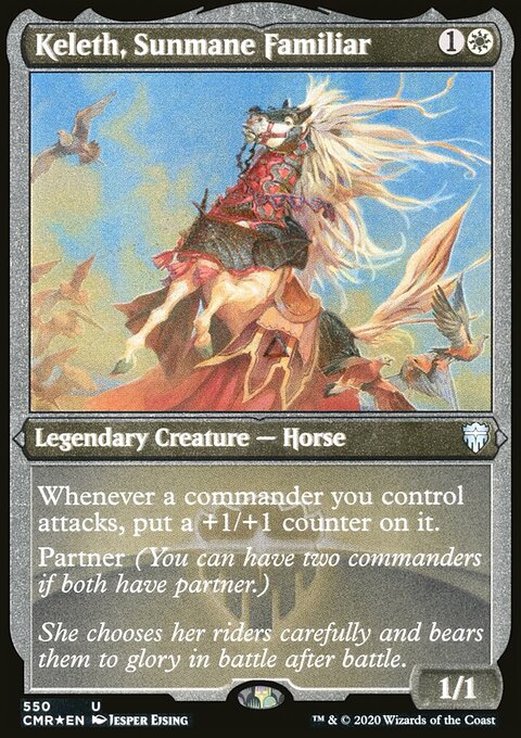 Keleth, Sunmane Familiar (Etched) [Commander Legends]