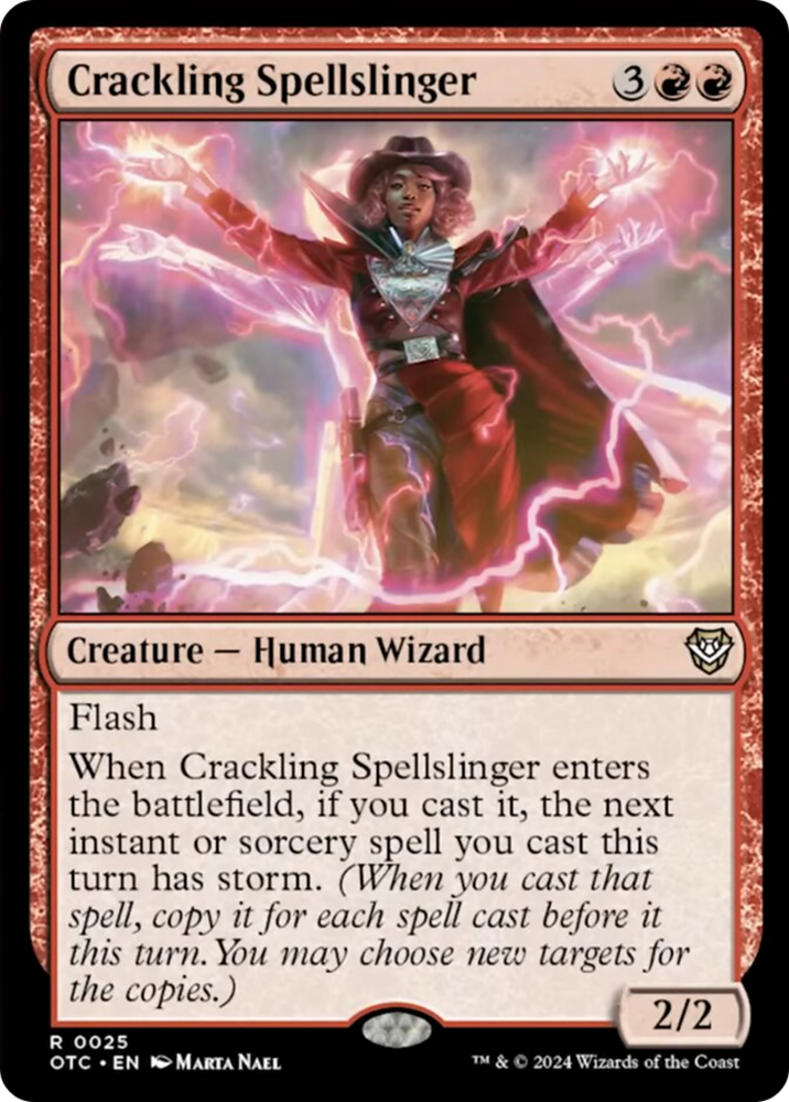 Crackling Spellslinger [Outlaws of Thunder Junction Commander]