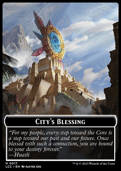 City's Blessing // Dinosaur Double-Sided Token [The Lost Caverns of Ixalan Commander Tokens]
