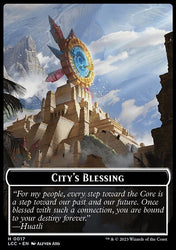City's Blessing // Dinosaur Double-Sided Token [The Lost Caverns of Ixalan Commander Tokens]