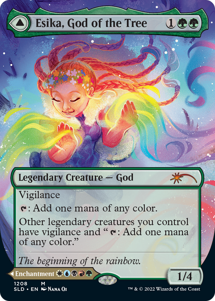 Esika, God of the Tree // The Prismatic Bridge (Display Commander) (Borderless) [Secret Lair: From Cute to Brute]