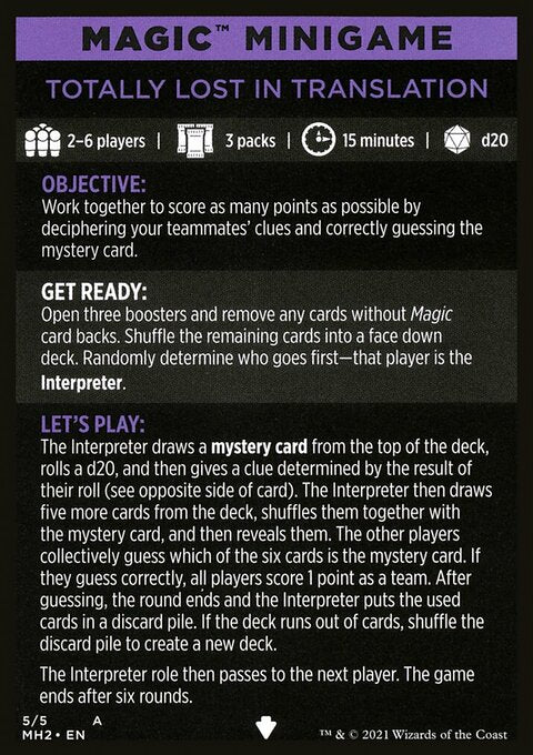 Totally Lost in Translation (Magic Minigame) [Modern Horizons 2 Minigame]