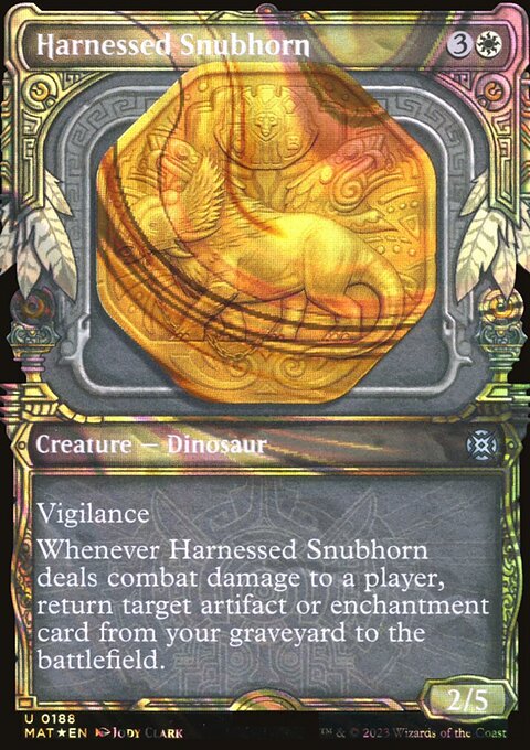 Harnessed Snubhorn (Showcase Halo Foil) [March of the Machine: The Aftermath]