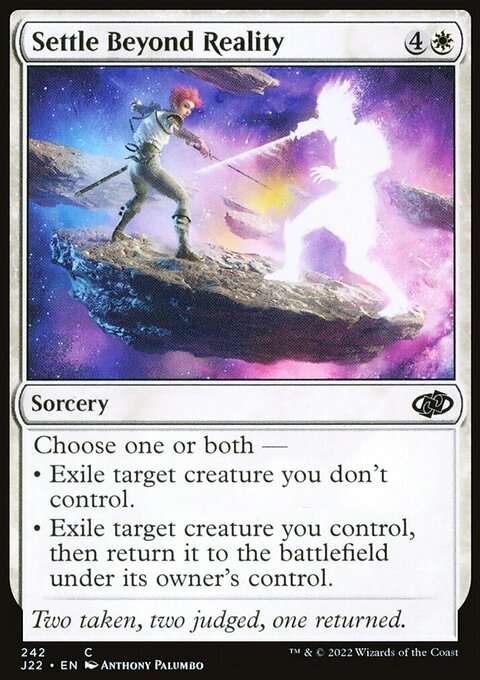 Settle Beyond Reality [Jumpstart 2022]