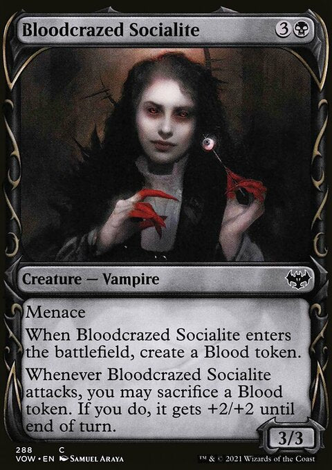 Bloodcrazed Socialite (Showcase Fang Frame) [Innistrad: Crimson Vow]