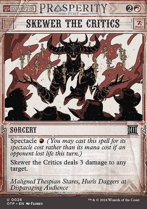 Skewer the Critics [Outlaws of Thunder Junction: Breaking News]