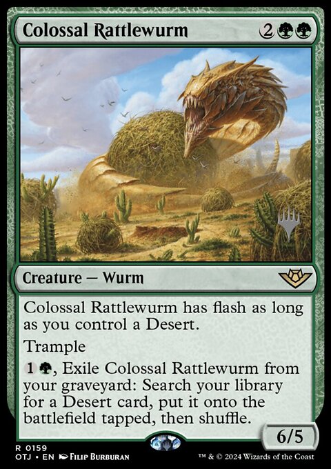 Colossal Rattlewurm (Promo Pack) [Outlaws of Thunder Junction Promos]