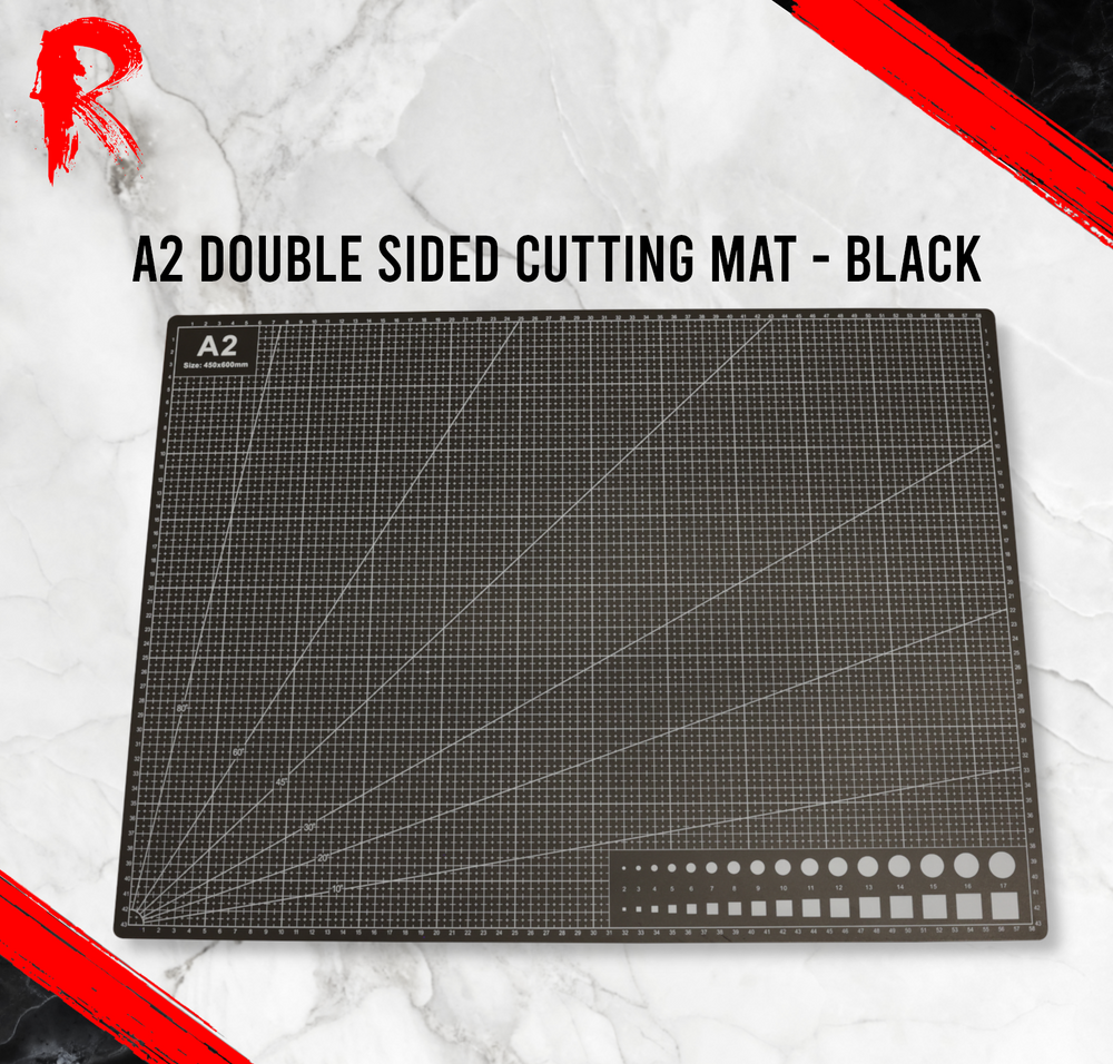 A2 Double Sided Cutting Mat - Black