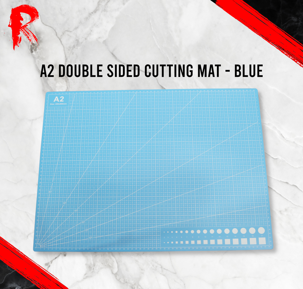 A2 Double Sided Cutting Mat - Blue