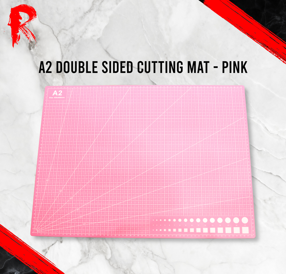 A2 Double Sided Cutting Mat - Pink