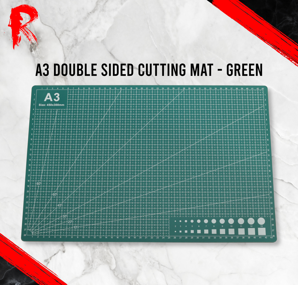 A3 Double Sided Cutting Mat - Green