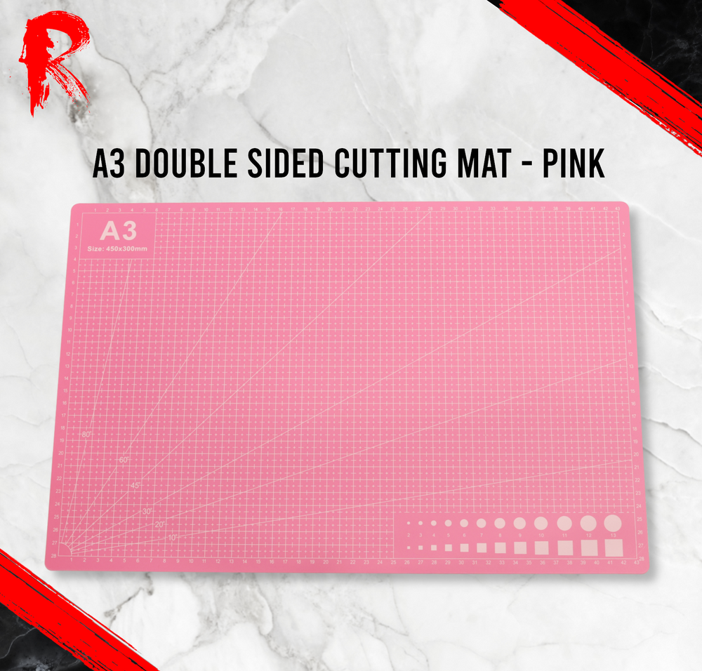 A4 Double Sided Cutting Mat - Pink