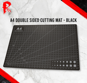 A4 Double Sided Cutting Mat - Black