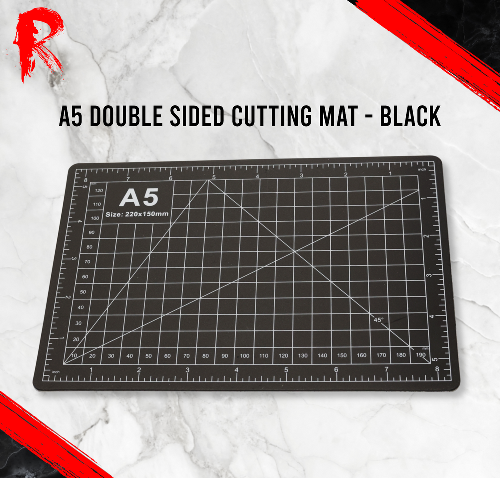 A5 Double Sided Cutting Mat - Black