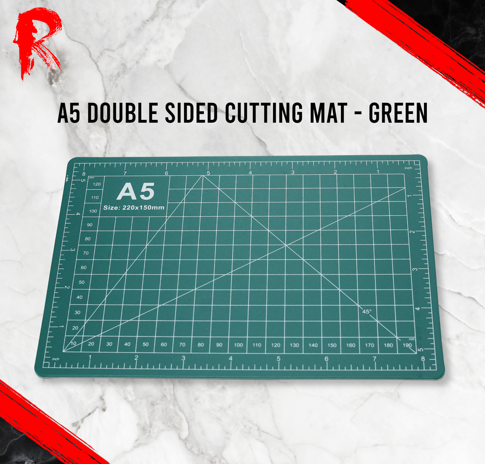 A5 Double Sided Cutting Mat - Green