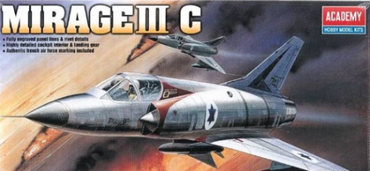 Academy 1/48 Mirage III-C Fighter Plastic Model Kit *Aus Decals*