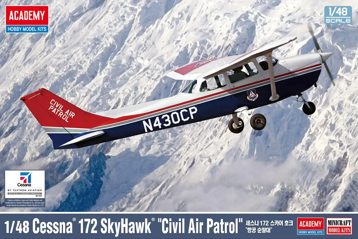 Academy 1/48 Cessna® 172 Skyhawk® ”Civil Air Patrol”  Plastic Model Kit