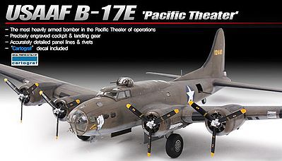 Academy 1/72 USAAF B-17E "Pacific Theater" Flying Fortress Plastic Model Kit