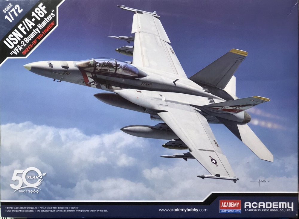 Academy 1/72 USN F/A-18F "VFA-2 Bounty Hunters" Plastic Model Kit