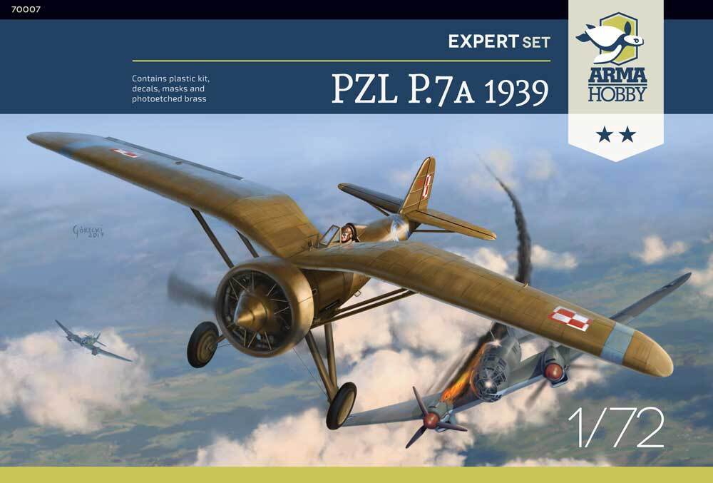 1/72 PZL P.7a Expert Set 1939 Plastic Model Kit