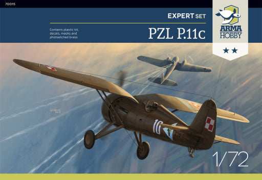 1/72 PZL P.11c Expert Set Plastic Model Kit