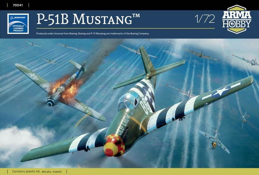 1/72 P-51B Mustang Plastic Model Kit