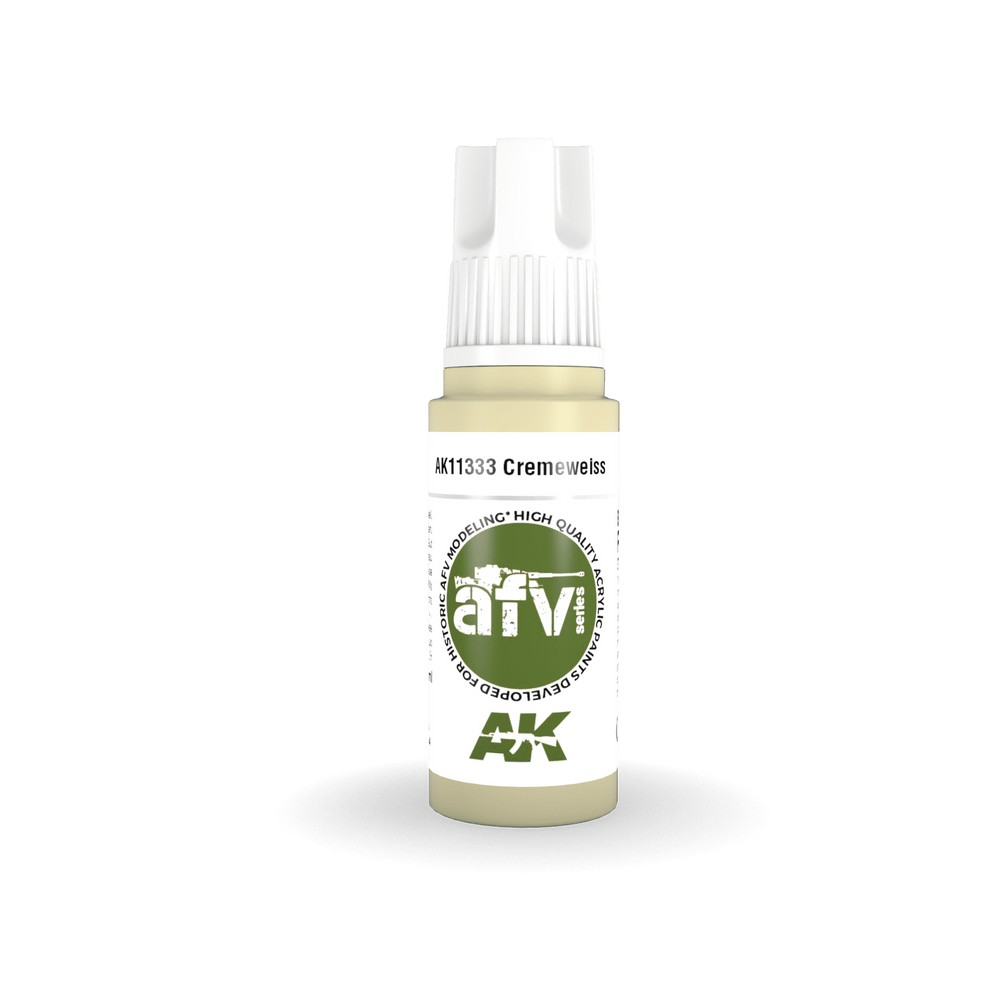 AK Interactive AFV Series: Cremeweiss Acrylic Paint 17ml 3rd Generation