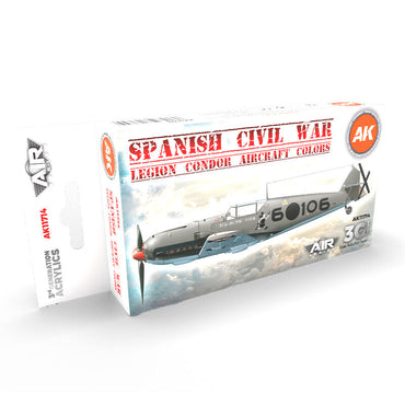 AK Interactive Air Series: Spanish Civil War. Legion Condor Aircraft Acrylic Paint Set 3rd Generation