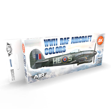 AK Interactive Air Series: WWII RAF Aircraft Colors Acrylic Paint Set 3rd Generation