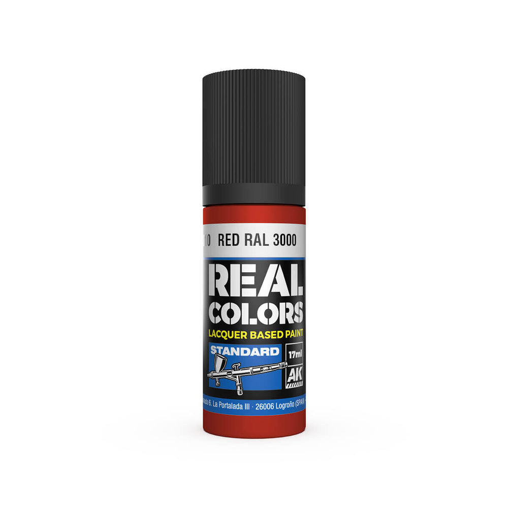 AK Interactive Real Colors: Red RAL 3000 - 17ml Lacquer Paint
