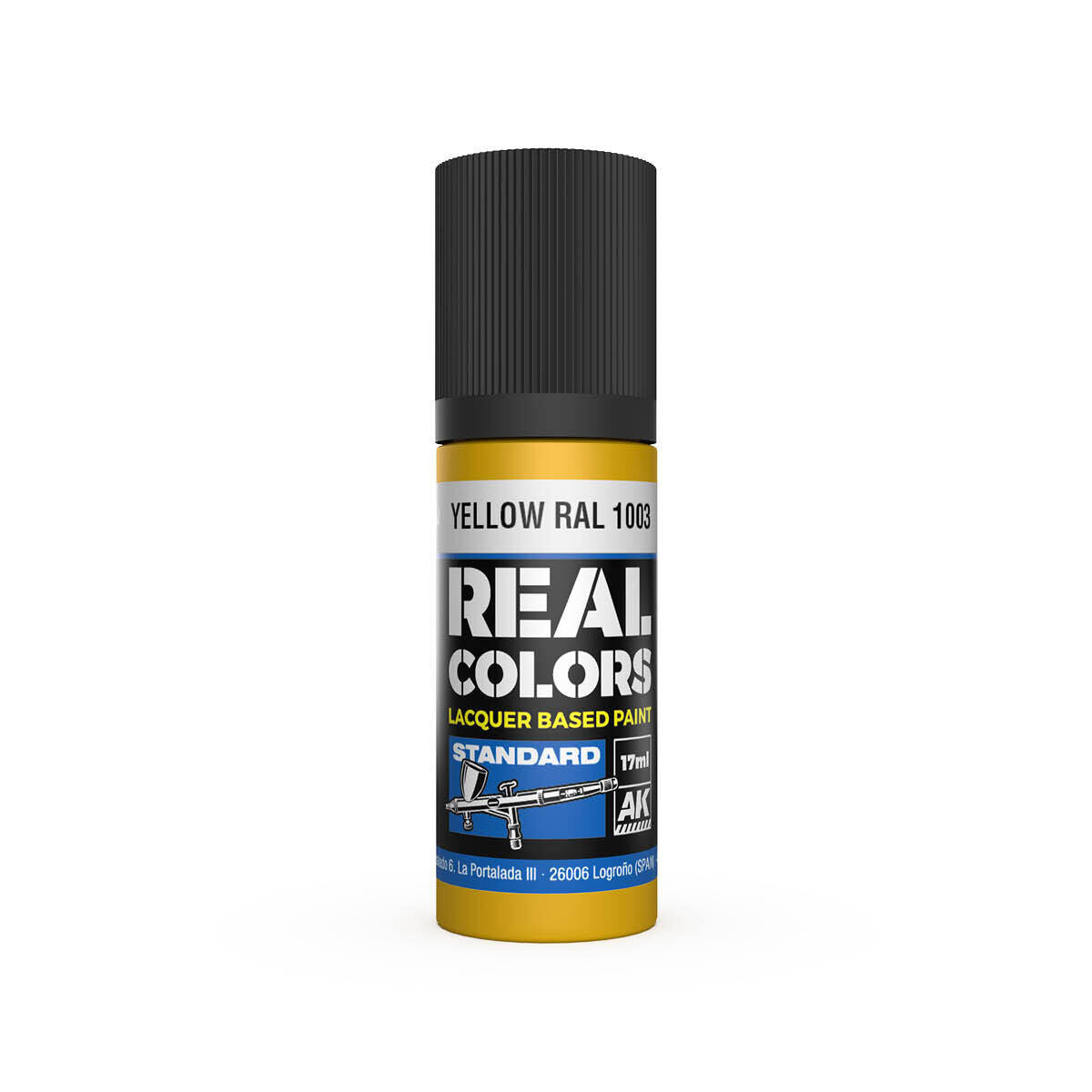 AK Interactive Real Colors: Yellow RAL 1003 - 17ml Lacquer Paint