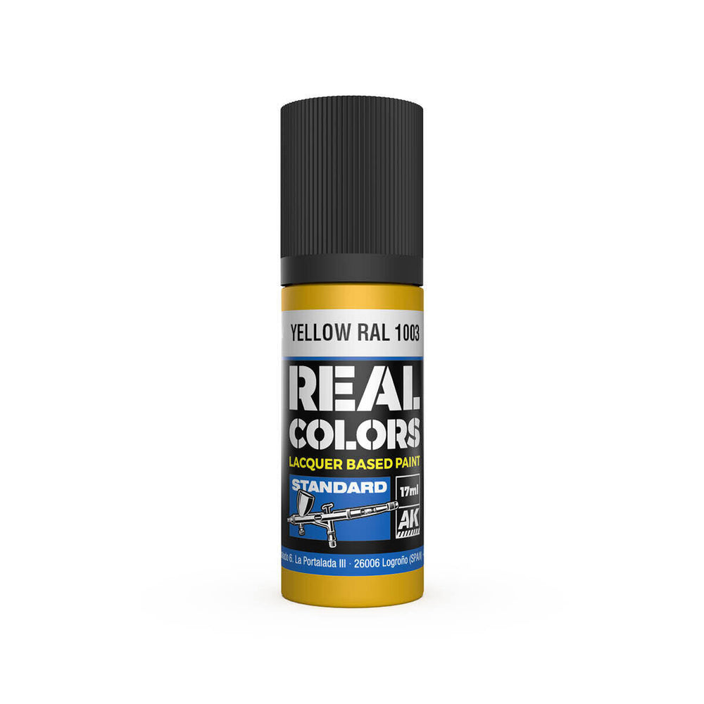AK Interactive Real Colors: Yellow RAL 1003 - 17ml Lacquer Paint