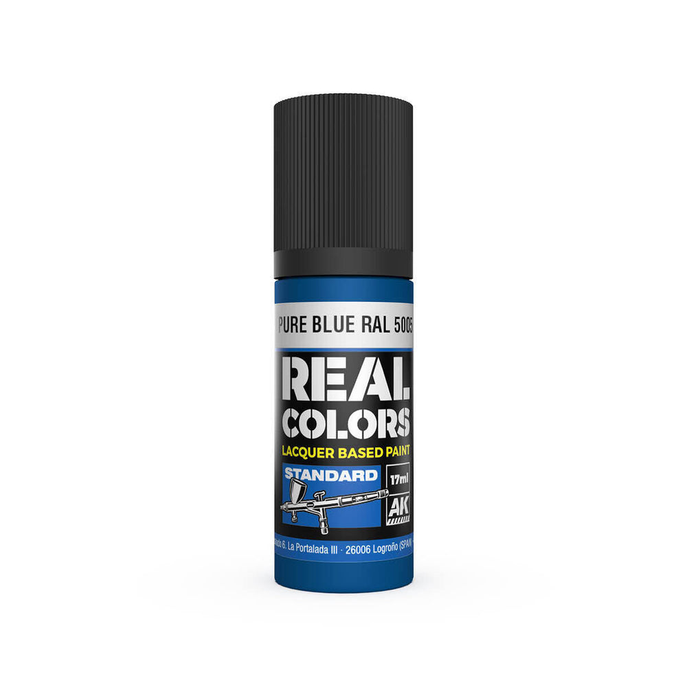 AK Interactive Real Colors: Pure Blue RAL 5005 - 17ml Lacquer Paint