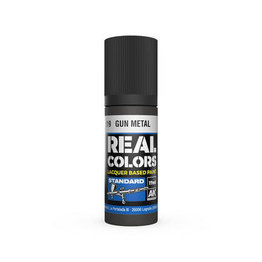 AK Interactive Real Colors: Gun Metal - 17ml Lacquer Paint