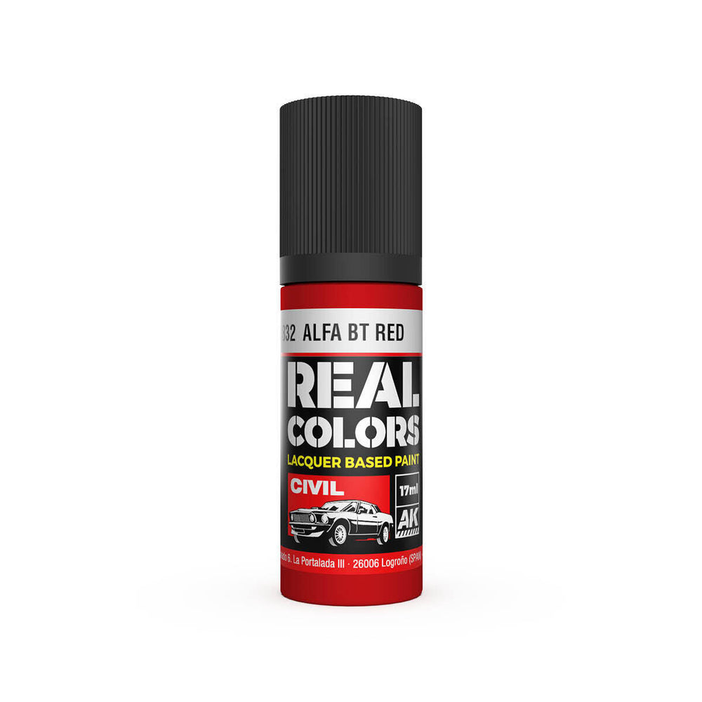 AK Interactive Real Colors: Alfa BT Red - 17ml Lacquer Paint