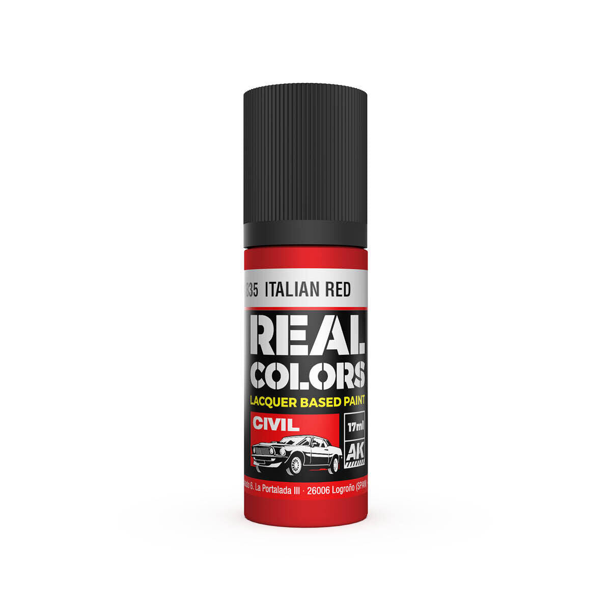 AK Interactive Real Colors: Italian Red - 17ml Lacquer Paint