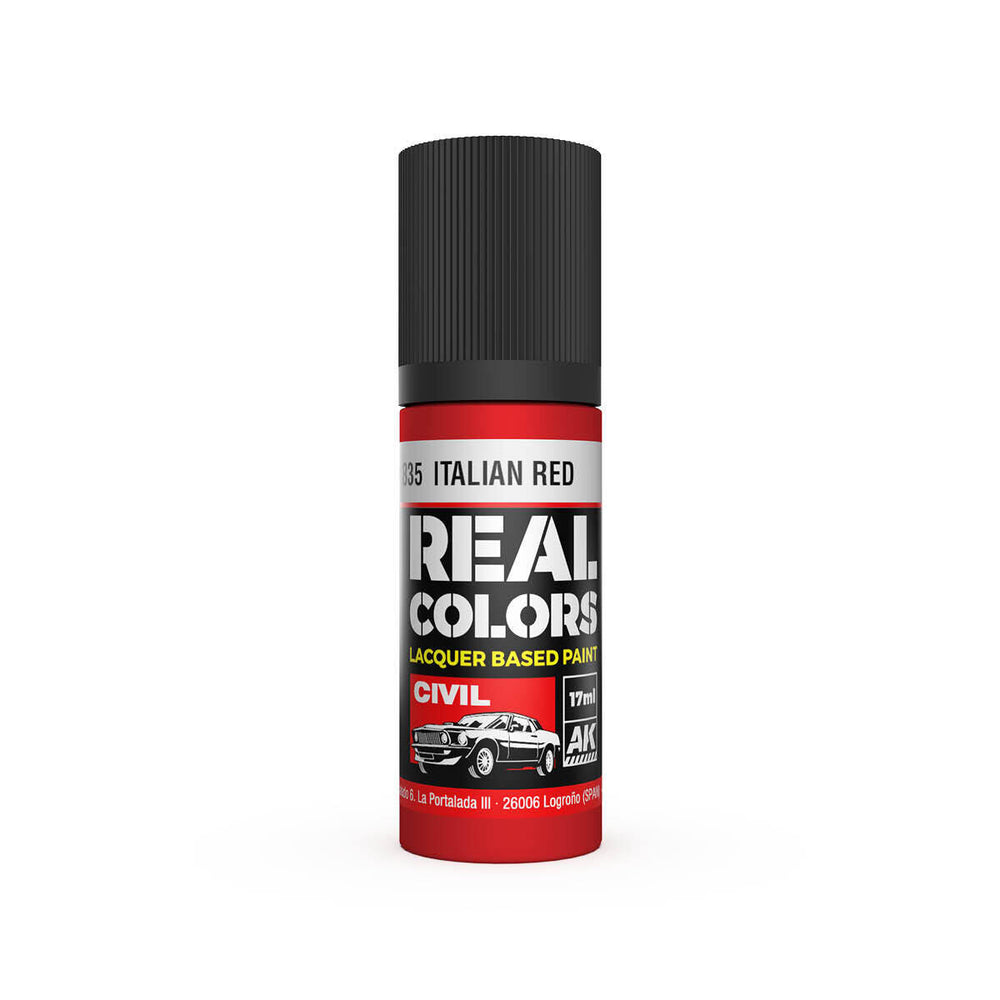AK Interactive Real Colors: Italian Red - 17ml Lacquer Paint
