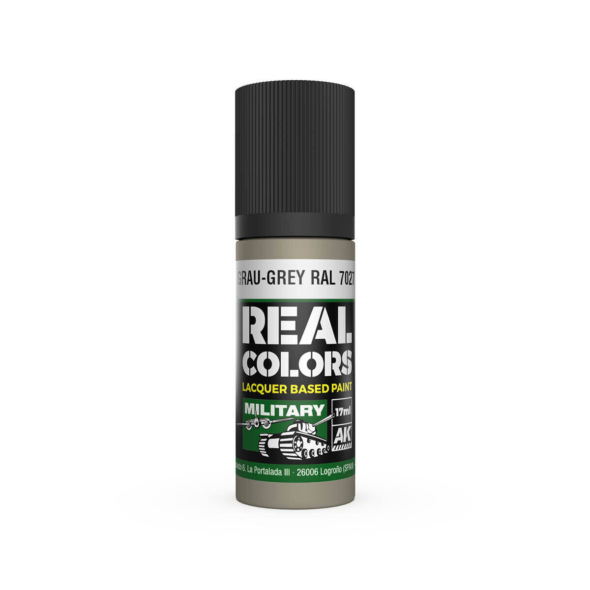 AK Interactive Real Colors: Grau-Grey RAL 7027 - 17ml Lacquer Paint