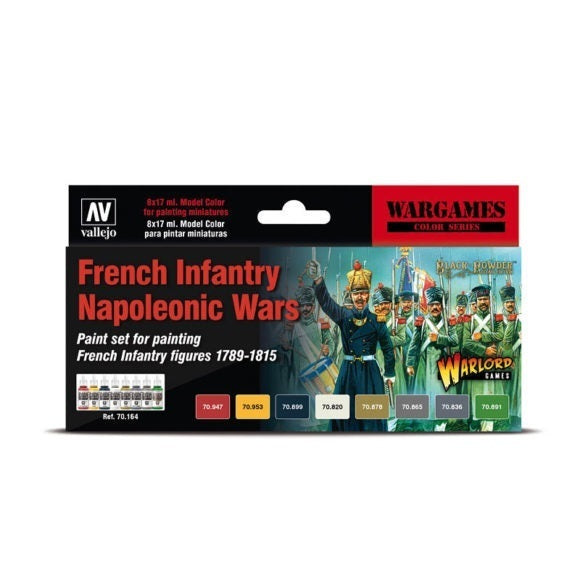 Vallejo Model Colour - Wargames French Infantry Napoleonic Wars 8 Colour Paint Set