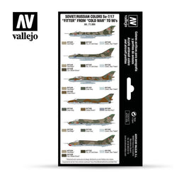 Vallejo Model Air Soviet / Russian Su-7/17 "Fitter", "Cold War" to 80's Acrylic Paint Set