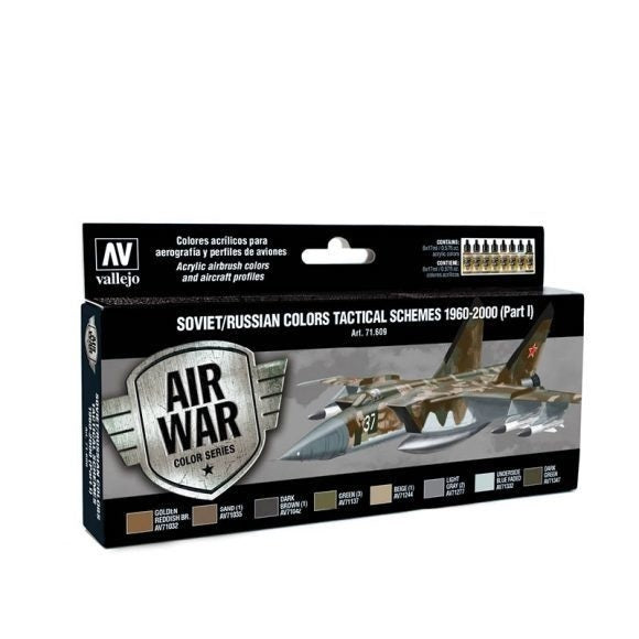 Vallejo Model Air Soviet / Russian Tactical Schemes 1960-2000 (Part I) (8) Acrylic Paint Set