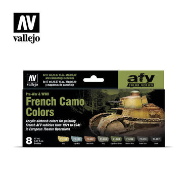 Vallejo Model Air: Pre-War French Camo Colors 1940-1945 Colours Set